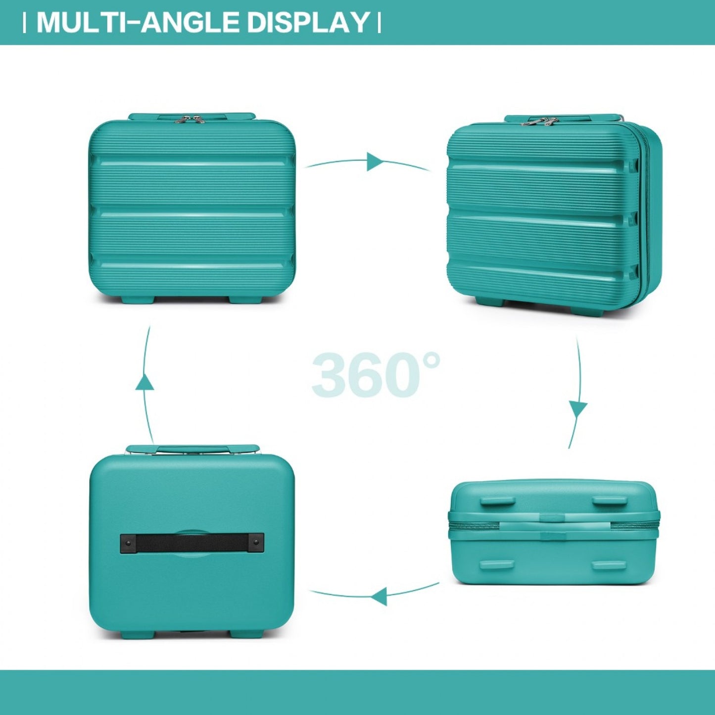 Kono Bright Hard Shell PP Vanity Case (K2092L) - Blue