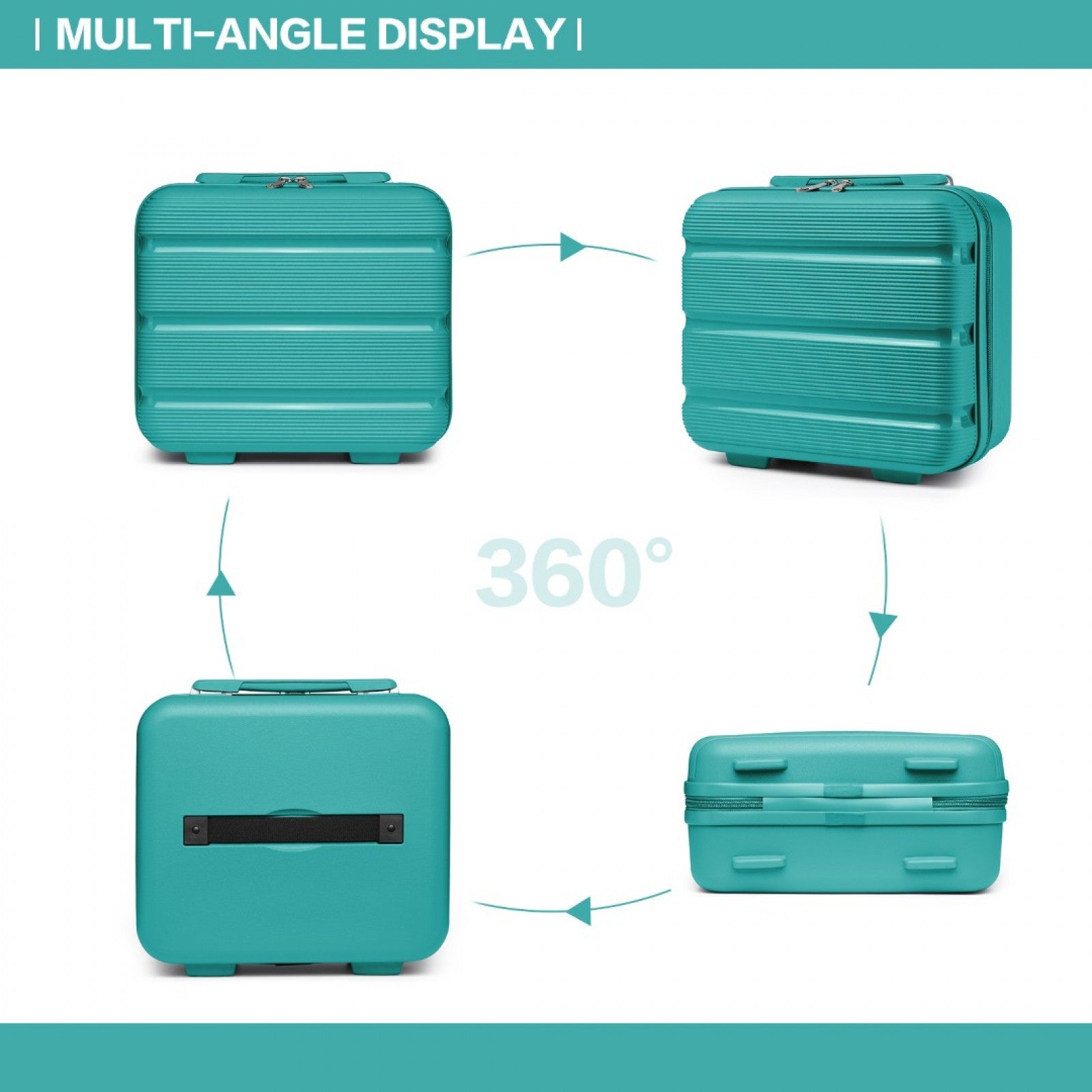 Kono Bright Hard Shell PP Vanity Case (K2092L) - Blue
