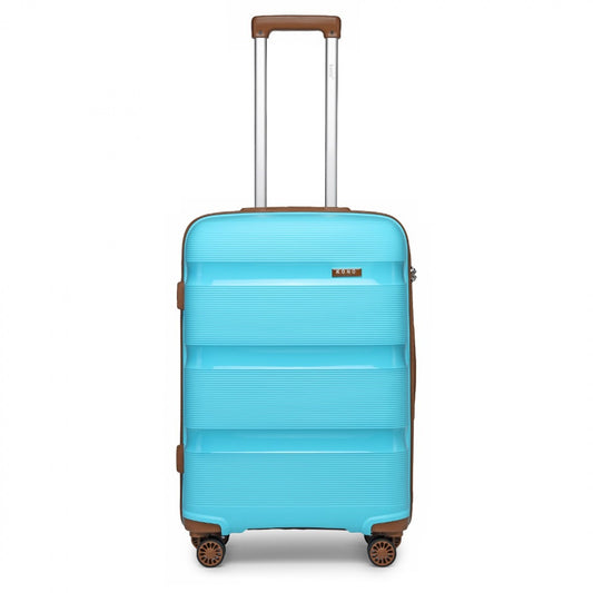 Kono Bright Hard Shell PP Suitcase In (K2092L) - Blue & Brown
