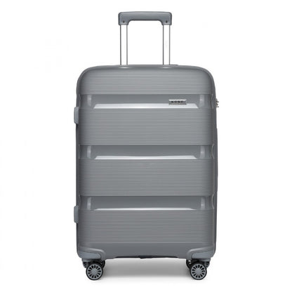 Kono Bright Hard Shell PP Suitcase In (K2092L) - Grey