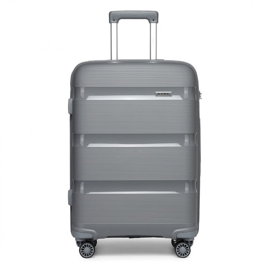 Kono Bright Hard Shell PP Suitcase In (K2092L) - Grey