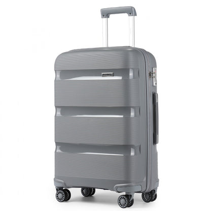 Kono Bright Hard Shell PP Suitcase In (K2092L) - Grey