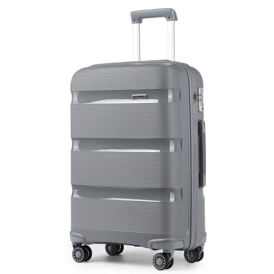 Kono Bright Hard Shell PP Suitcase In (K2092L) - Grey