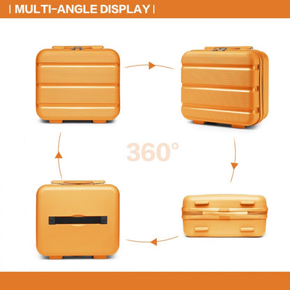 Kono Bright Hard Shell PP Vanity Case (K2092L) - Orange
