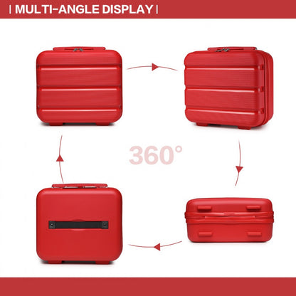 Kono Bright Hard Shell PP Vanity Case (K2092L) - Red