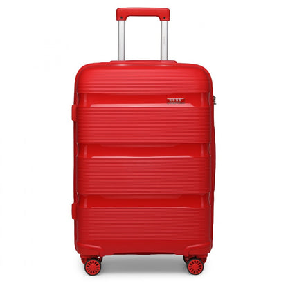 Kono Bright Hard Shell PP Suitcase In (K2092L) - Red