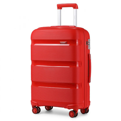 Kono Bright Hard Shell PP Suitcase In (K2092L) - Red