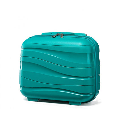 Kono Lightweight Polypropylene Hard Shell Vanity Case (K2094L) - Teal