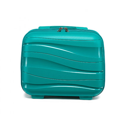 Kono Lightweight Polypropylene Hard Shell Vanity Case (K2094L) - Teal