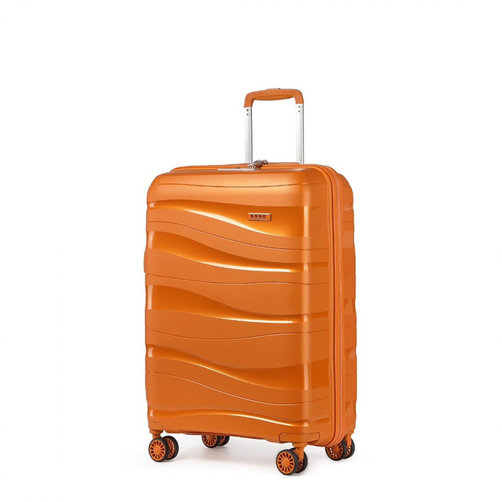 Kono Lightweight Polypropylene Hard Shell Suitcase With TSA Lock (K2094L) - Orange