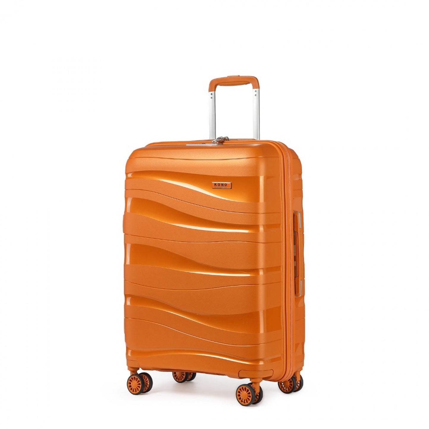 Kono Lightweight Polypropylene Hard Shell Suitcase With TSA Lock (K2094L) - Orange
