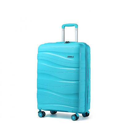 Kono Lightweight Polypropylene Hard Shell Suitcase With TSA Lock (K2094L) - Blue