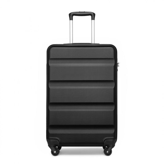 Kono Suitcase Streamlined Lightweight ABS Hardshell with Secure TSA Lock (K2191L) - Black