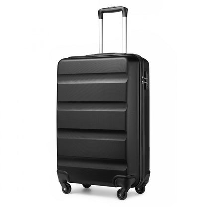 Kono Suitcase Streamlined Lightweight ABS Hardshell with Secure TSA Lock (K2191L) - Black