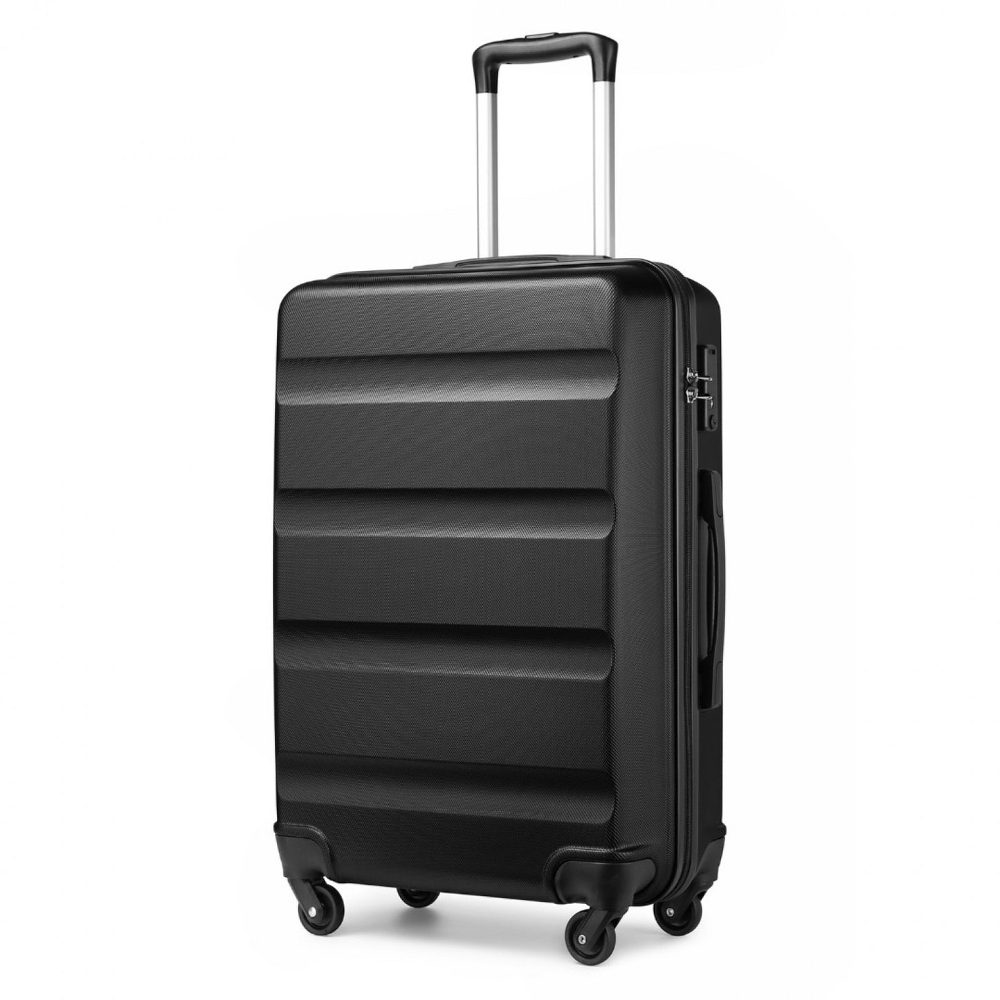 Kono Suitcase Streamlined Lightweight ABS Hardshell with Secure TSA Lock (K2191L) - Black