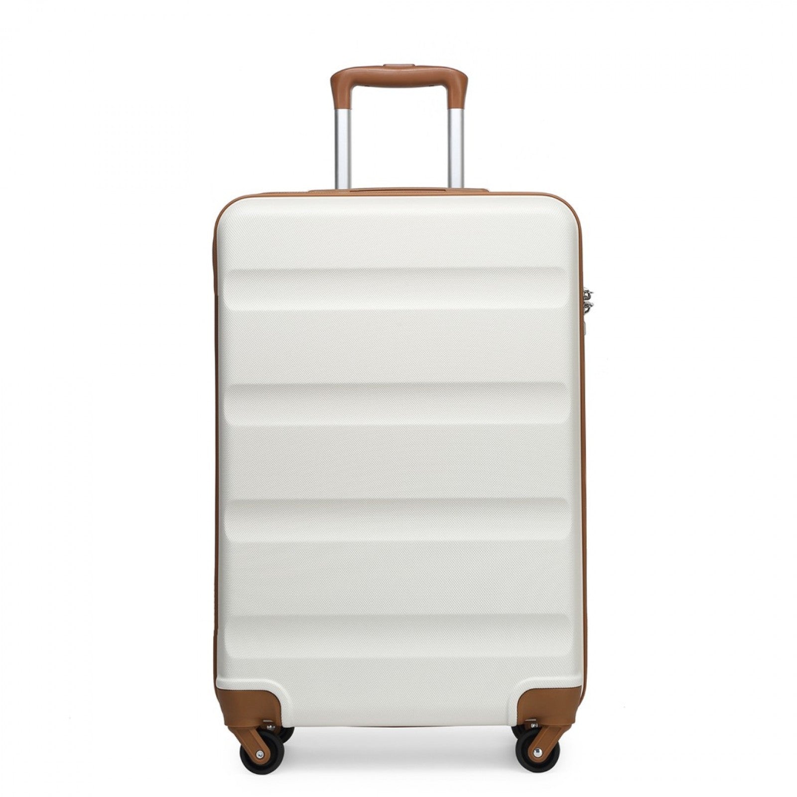 Kono Suitcase Streamlined Lightweight ABS Hardshell with Secure TSA Lock (K2191L) - Cream