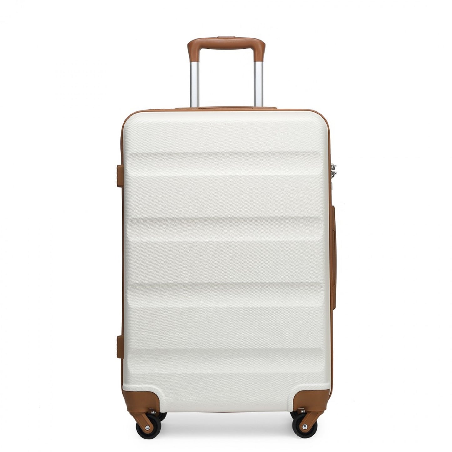 Kono Suitcase Streamlined Lightweight ABS Hardshell with Secure TSA Lock (K2191L) - Cream