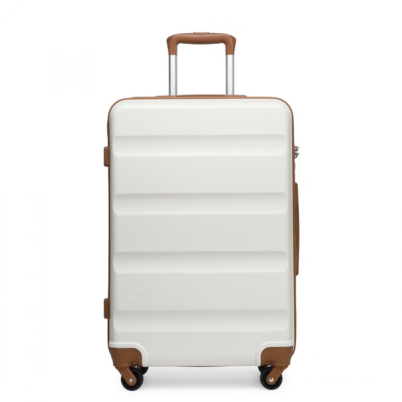Kono Suitcase Streamlined Lightweight ABS Hardshell with Secure TSA Lock (K2191L) - Cream