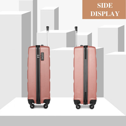 Kono Suitcase Streamlined Lightweight ABS Hardshell with Secure TSA Lock (K2191L) - Nude