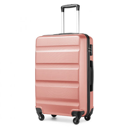 Kono Suitcase Streamlined Lightweight ABS Hardshell with Secure TSA Lock (K2191L) - Nude