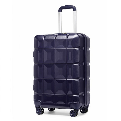 Kono Lightweight Hard Shell ABS Luggage Cabin Suitcase With TSA Lock (K2292L) - Navy