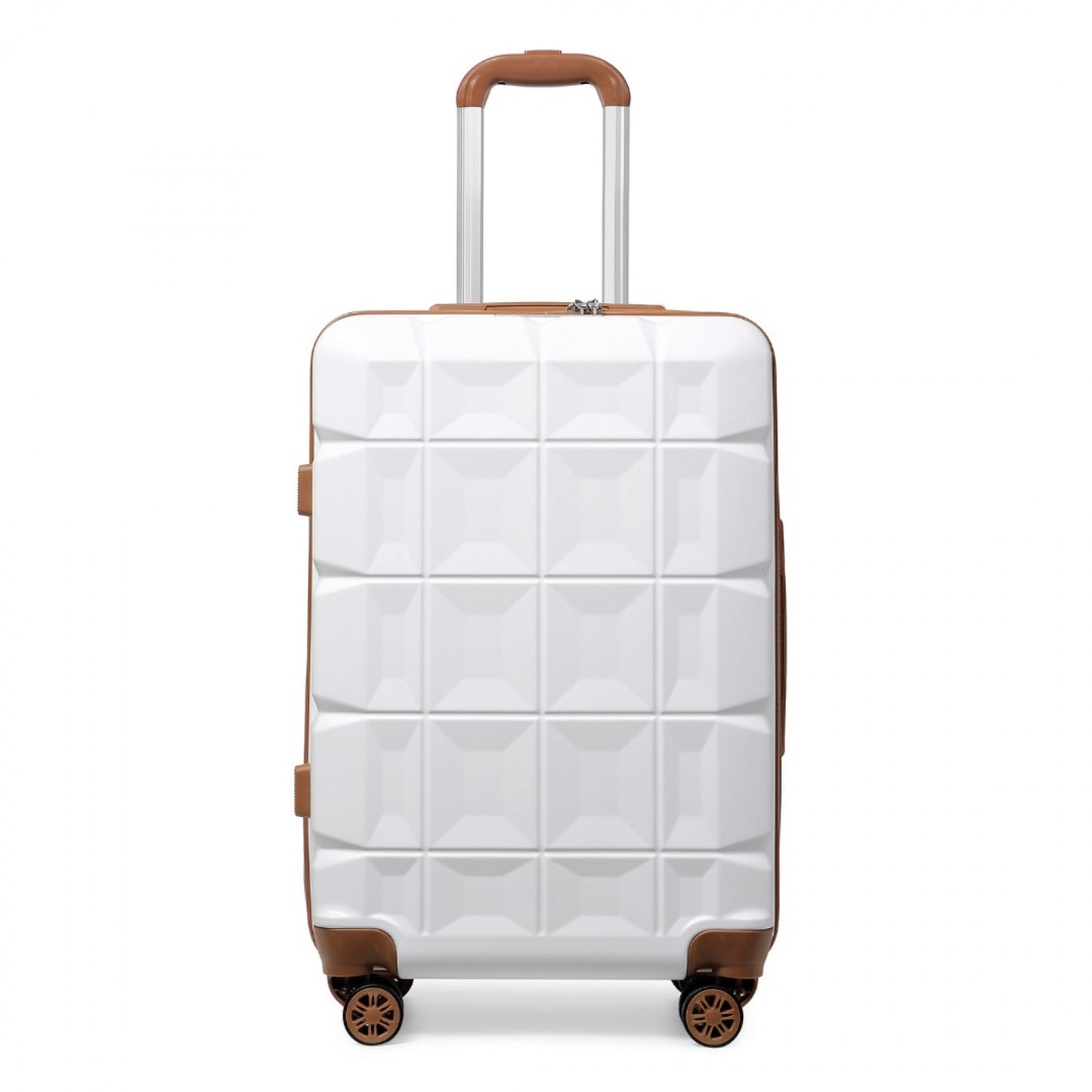 Kono Lightweight Hard Shell ABS Luggage Cabin Suitcase With TSA Lock (K2292L) - White