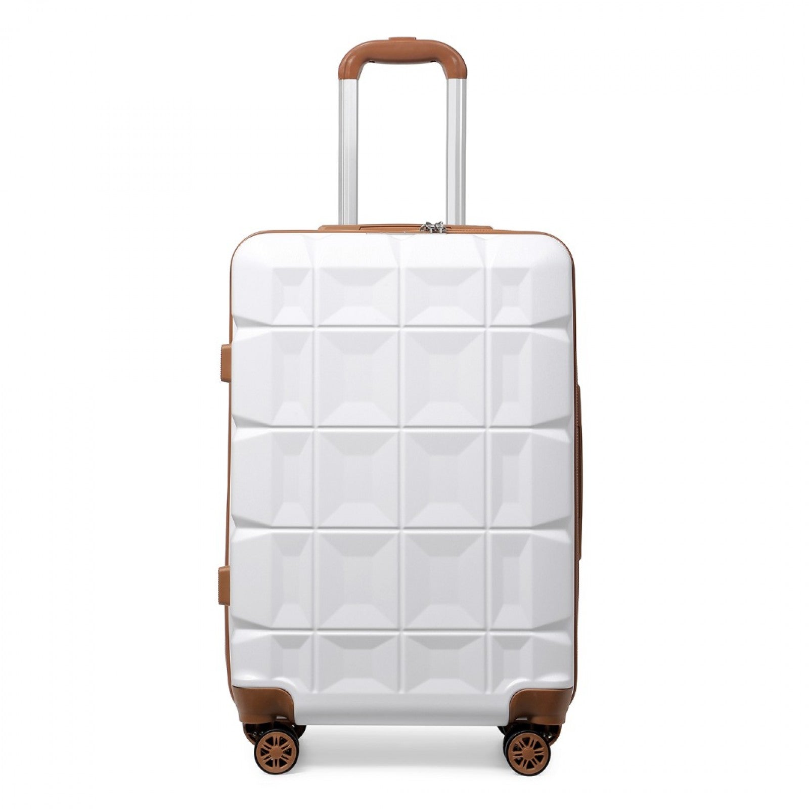 Kono Lightweight Hard Shell ABS Luggage Cabin Suitcase With TSA Lock (K2292L) - White