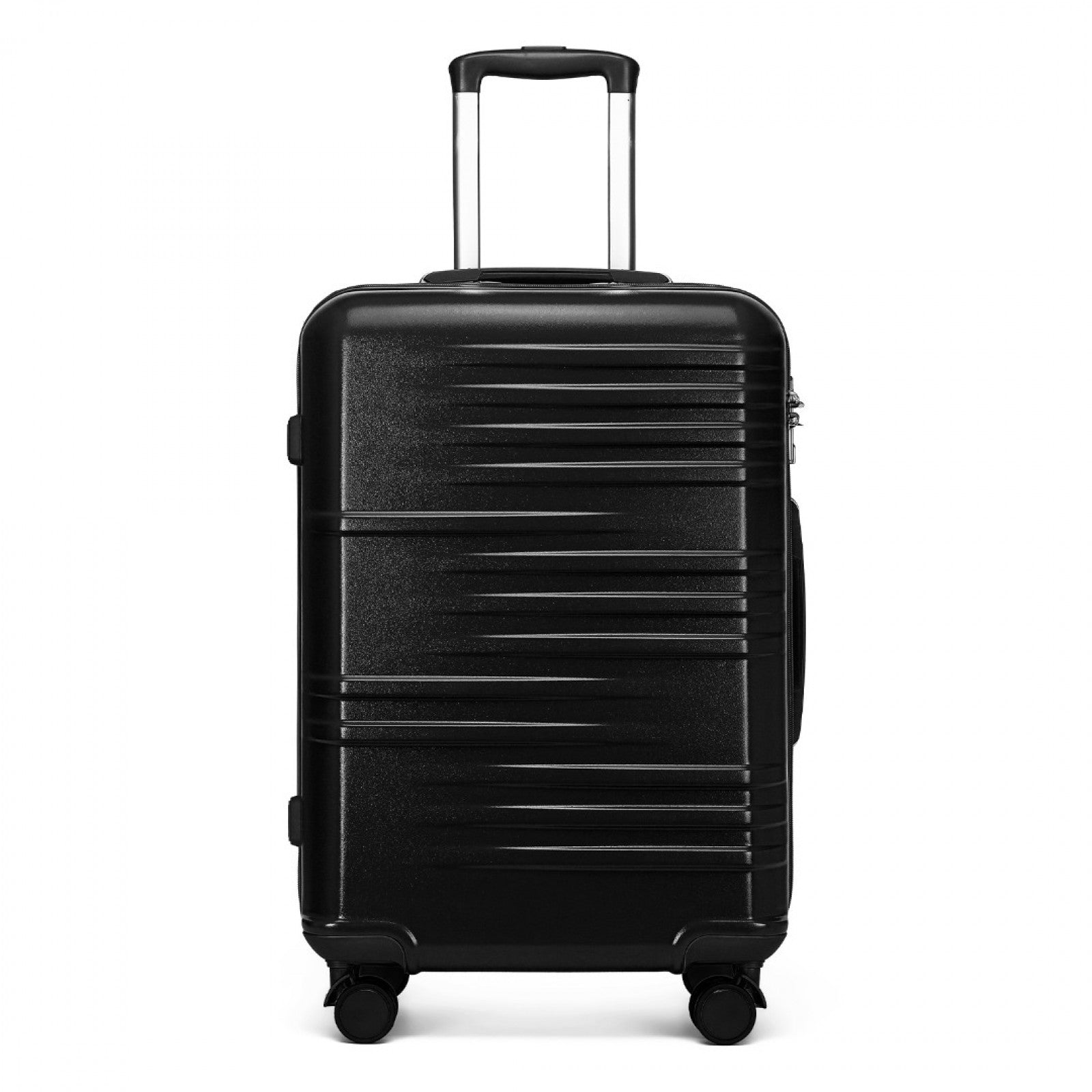 British Traveller Durable Polycarbonate and ABS Hard Shell Suitcase With TSA Lock (K2391L) - Black