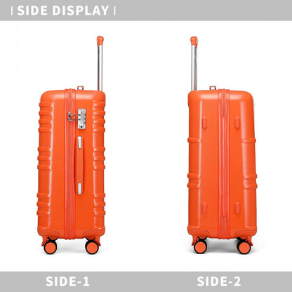 British Traveller Durable Polycarbonate and ABS Hard Shell Suitcase With TSA Lock (K2391L) - Orange