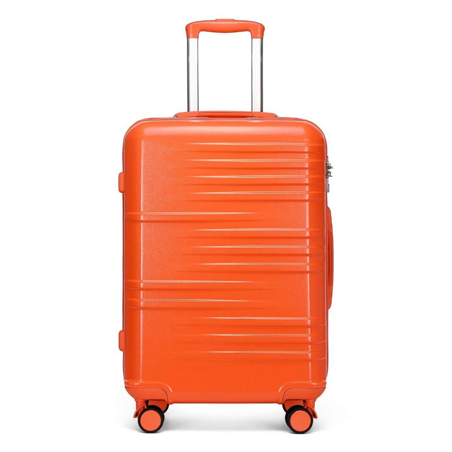 British Traveller Durable Polycarbonate and ABS Hard Shell Suitcase With TSA Lock (K2391L) - Orange
