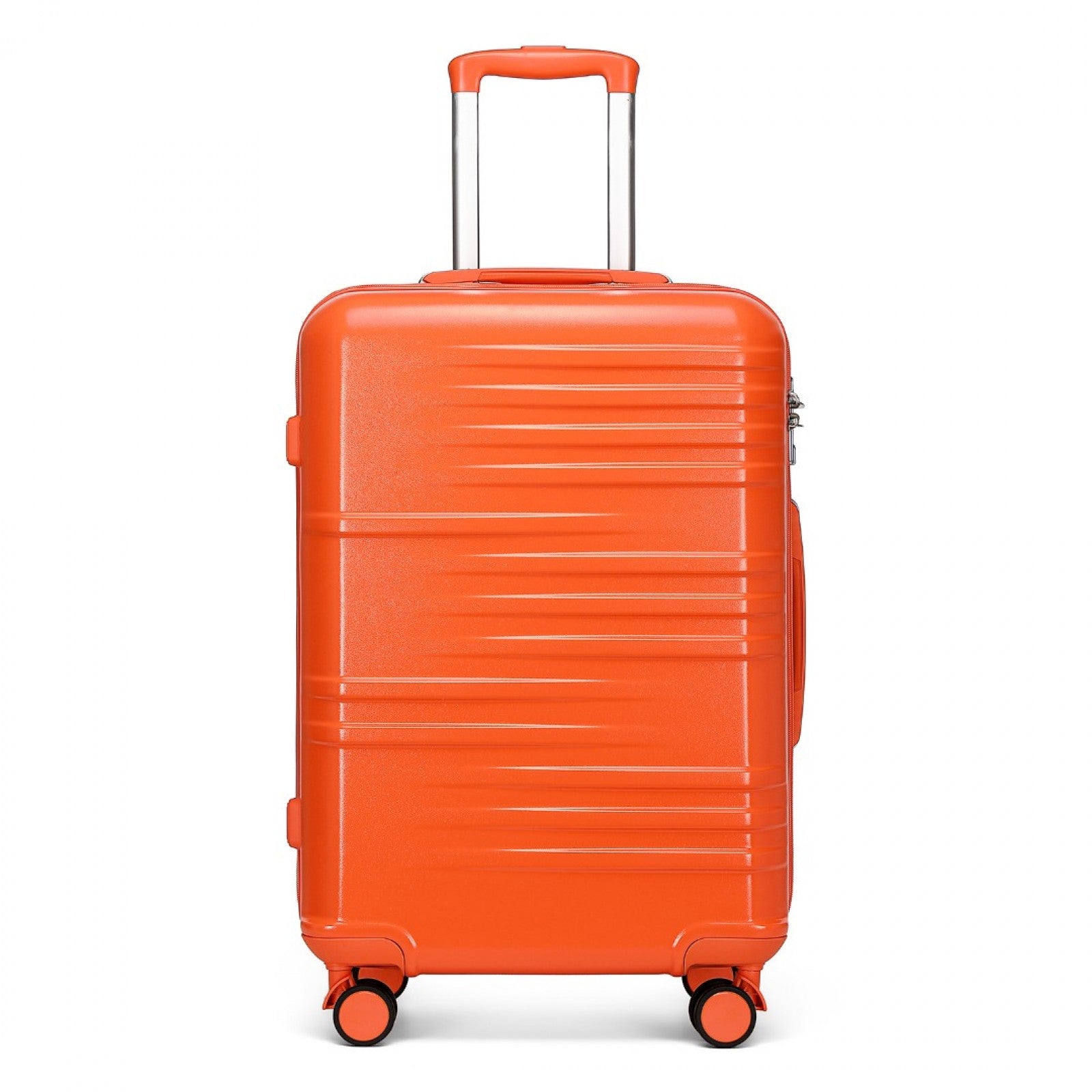 British Traveller Durable Polycarbonate and ABS Hard Shell Suitcase With TSA Lock (K2391L) - Orange