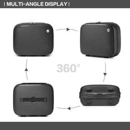 British Traveller Lightweight Polypropylene Vanity Case (K2393L) - Black
