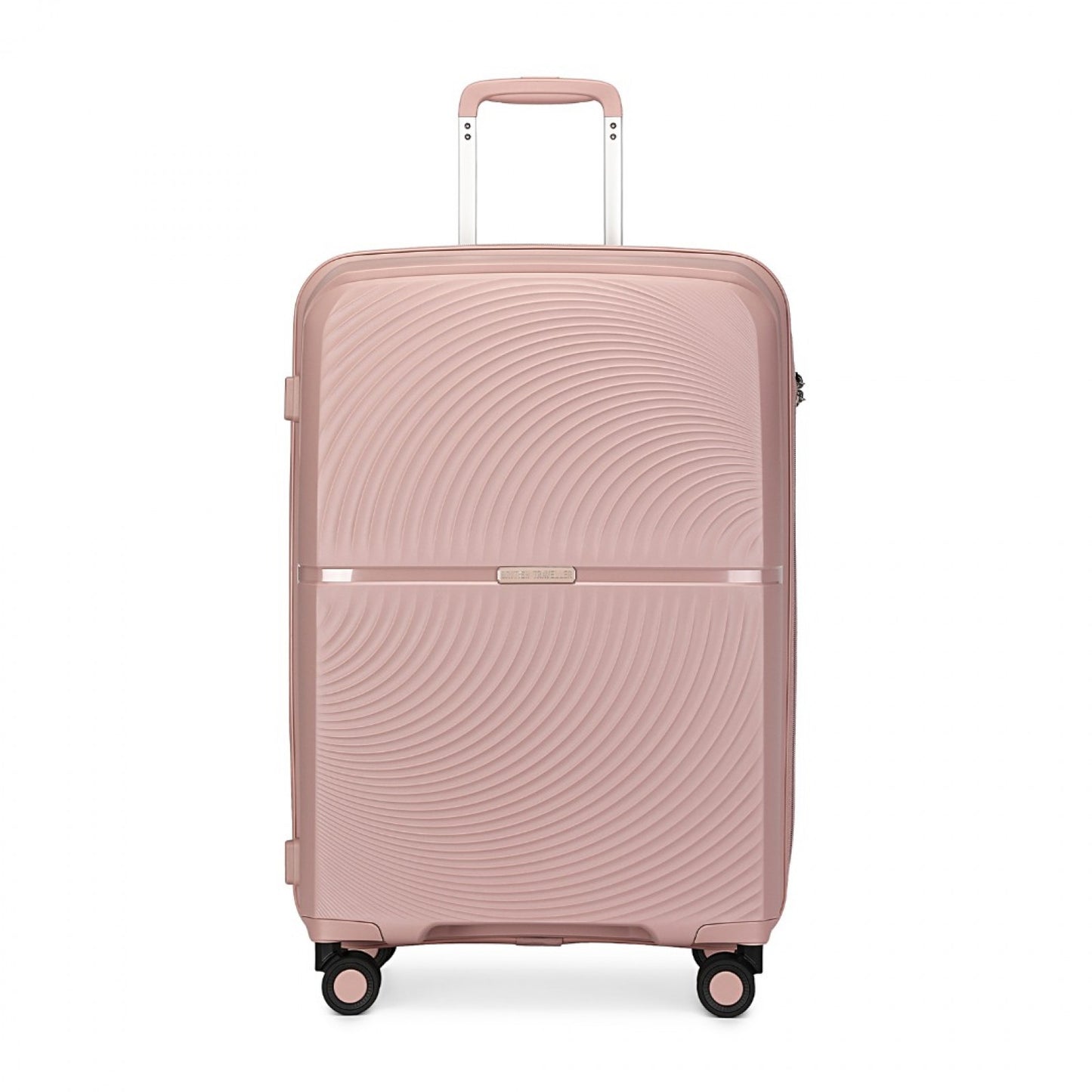 British Traveller 3 Pcs Set Spinner Hard Shell PP Suitcase With TSA Lock (K2393L) - Nude