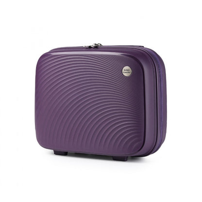 British Traveller Lightweight Polypropylene Vanity Case (K2393L) - Purple