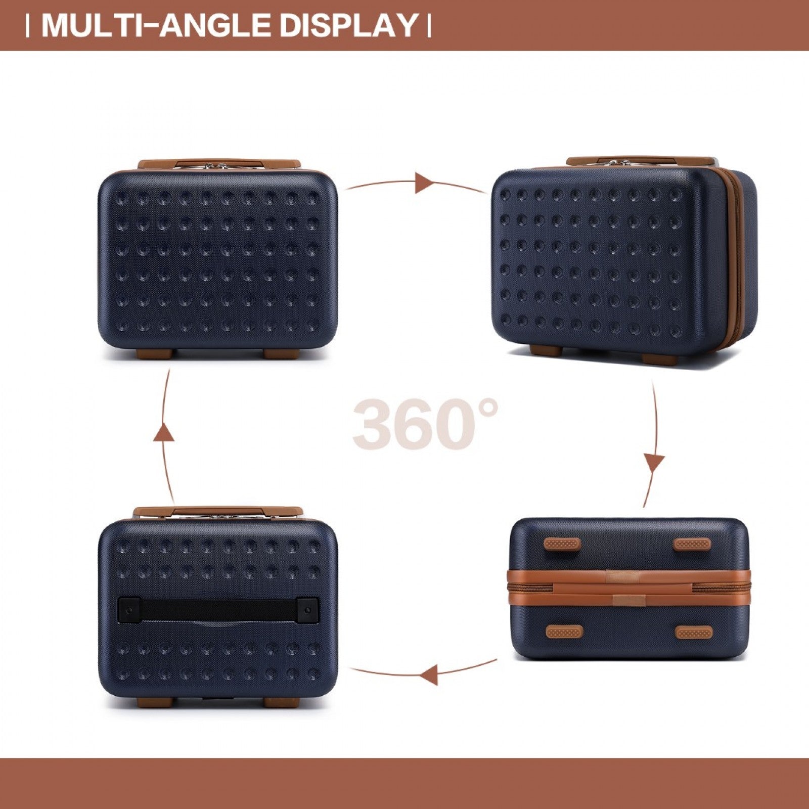 Kono Special Hard Shell ABS Vanity Case (K2394L) - Navy