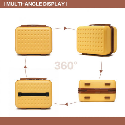 Kono Special Hard Shell ABS Vanity Case (K2394L) - Yellow