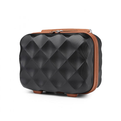 British Traveller Ultralight ABS And Polycarbonate Vanity Case (K2395L) - Black & Brown