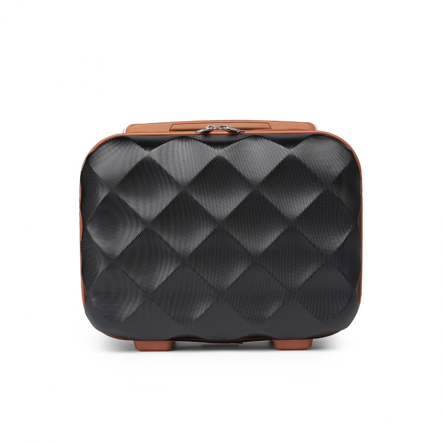 British Traveller Ultralight ABS And Polycarbonate Vanity Case (K2395L) - Black & Brown