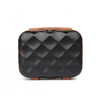 British Traveller Ultralight ABS And Polycarbonate Vanity Case (K2395L) - Black & Brown