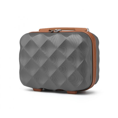 British Traveller Ultralight ABS And Polycarbonate Vanity Case (K2395L) - Grey & Brown