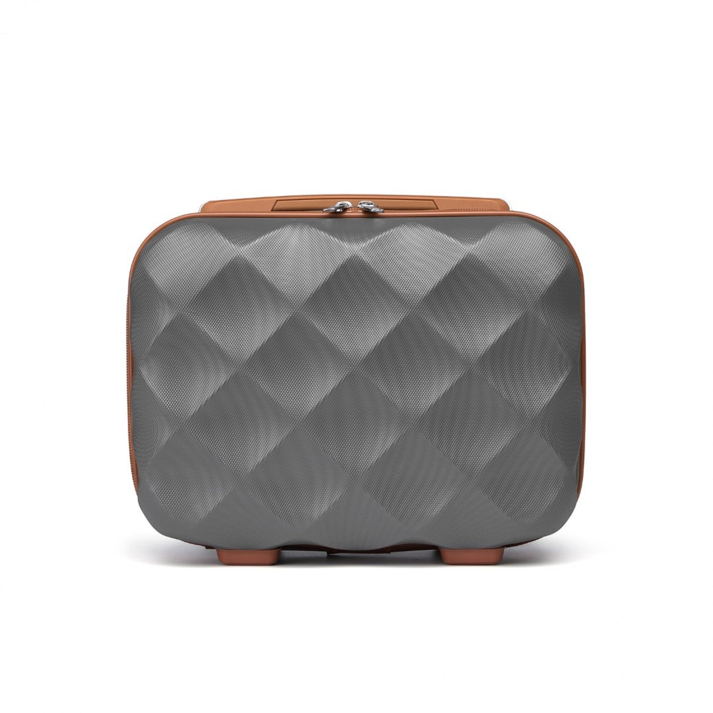 British Traveller Ultralight ABS And Polycarbonate Vanity Case (K2395L) - Grey & Brown