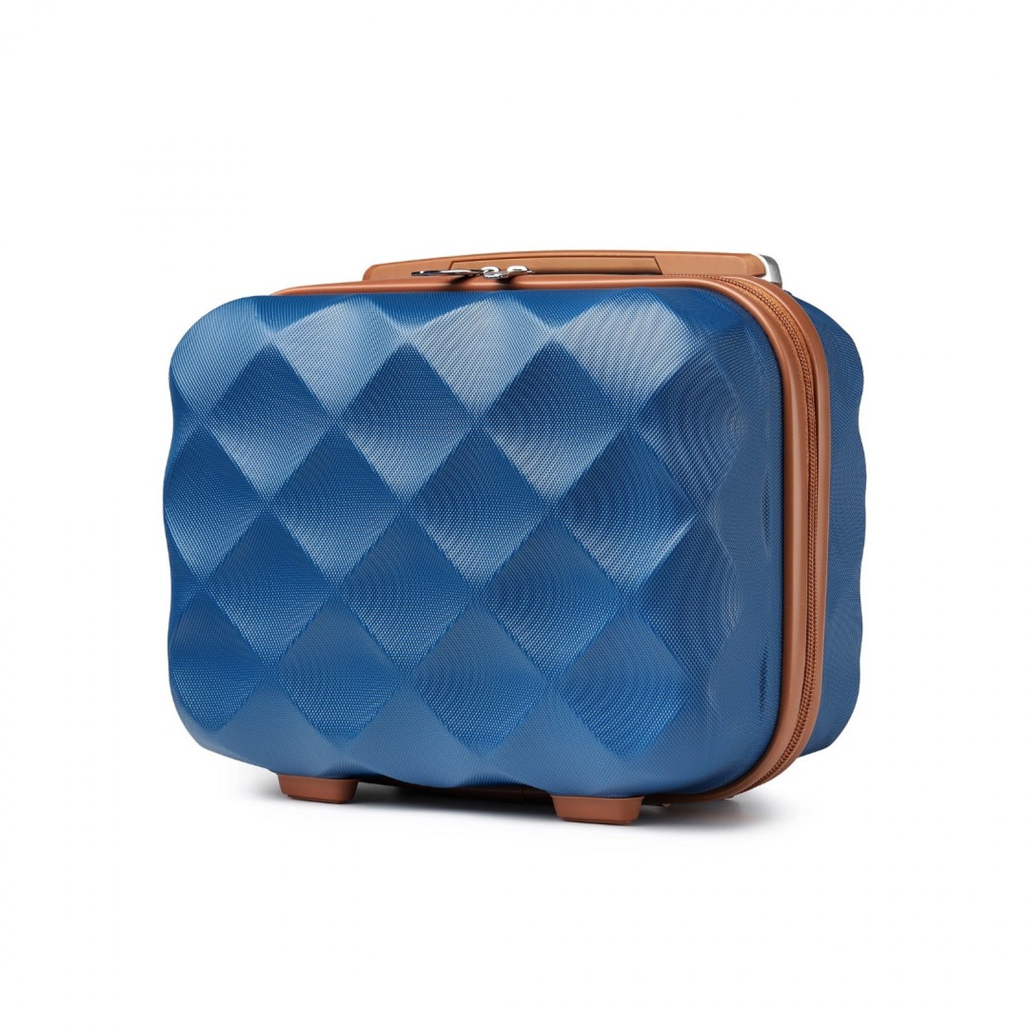 British Traveller Ultralight ABS And Polycarbonate Vanity Case (K2395L) - Navy & Brown