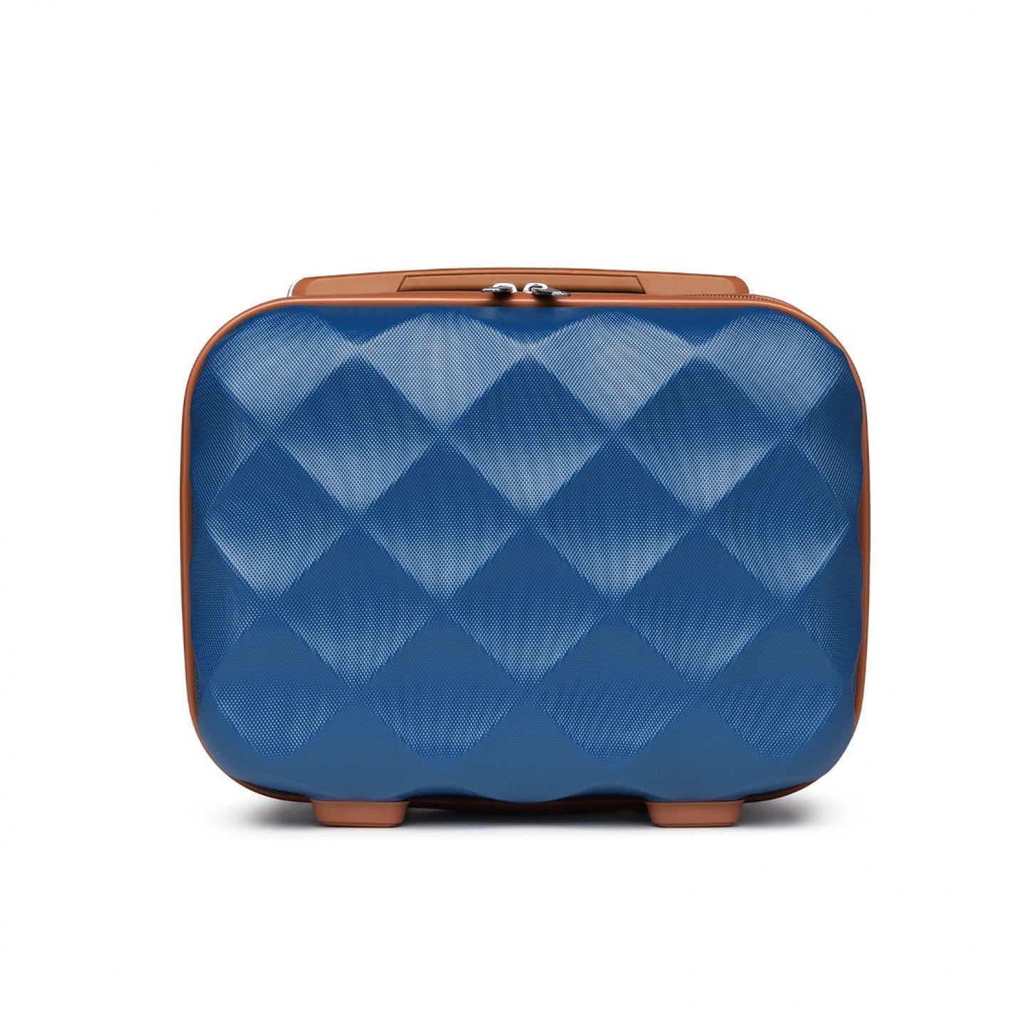 British Traveller Ultralight ABS And Polycarbonate Vanity Case (K2395L) - Navy & Brown