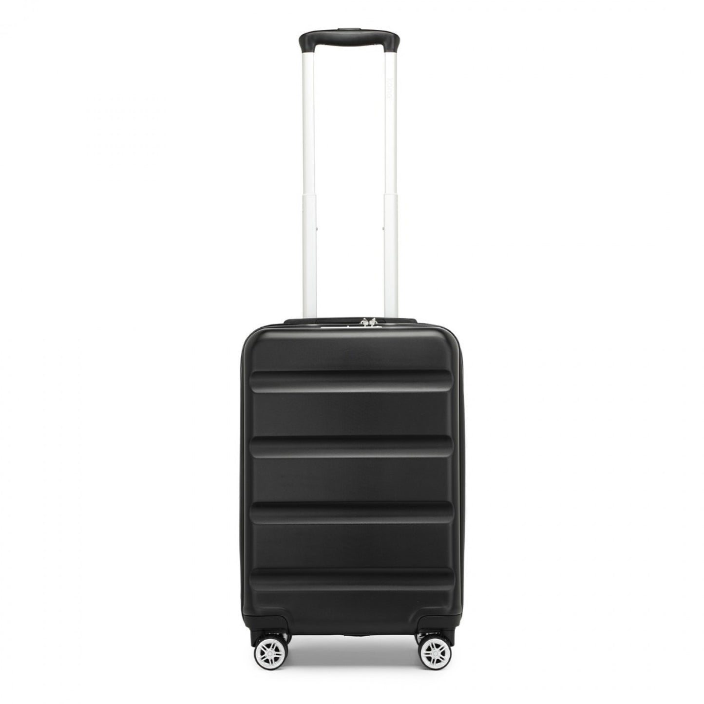 Kono Stylish Horizontal Engraved Hard Shell ABS+PC Cabin Suitcase with TSA Lock (KSK2482) - Black