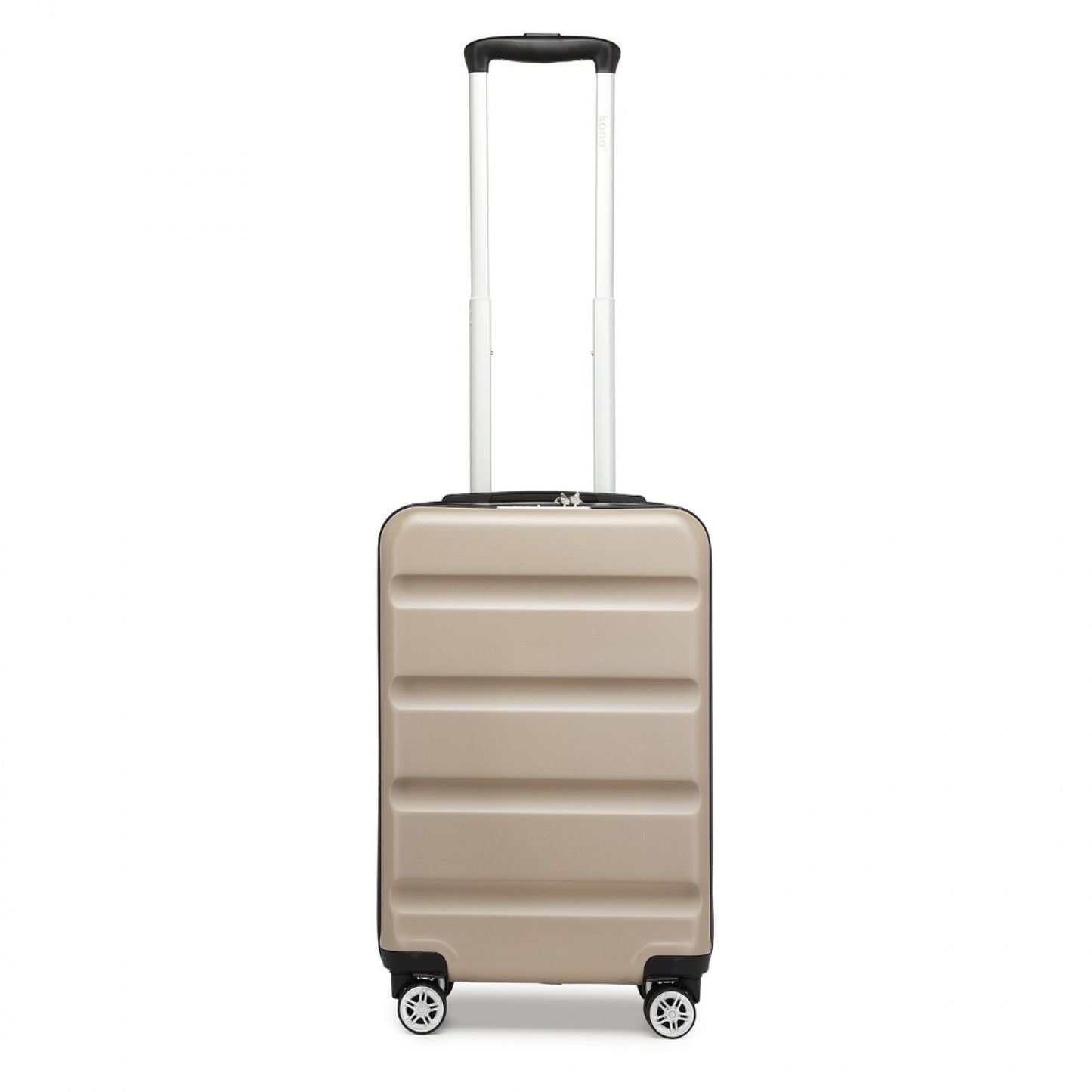 Kono Stylish Horizontal Engraved Hard Shell ABS+PC Cabin Suitcase with TSA Lock (KSK2482) - Gold