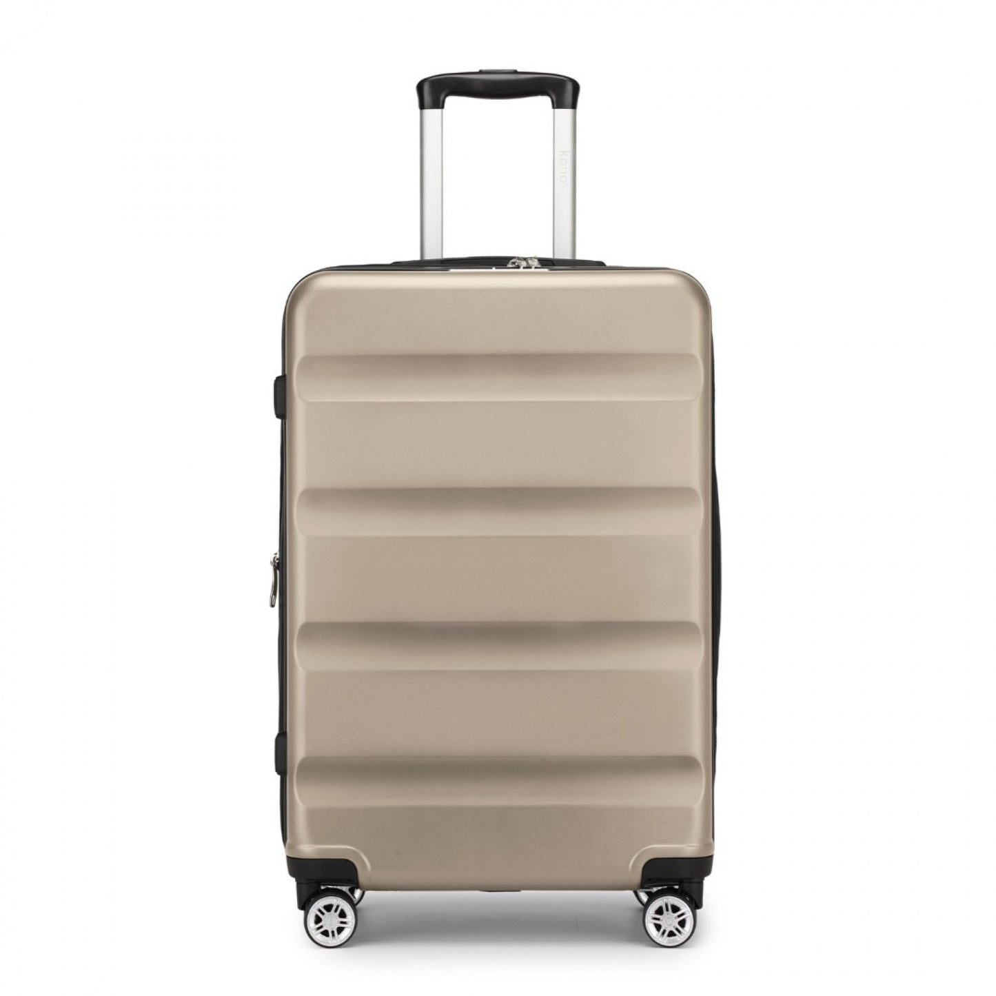 Kono Stylish Horizontal Engraved Hard Shell ABS+PC Cabin Suitcase with TSA Lock (KSK2482) - Gold