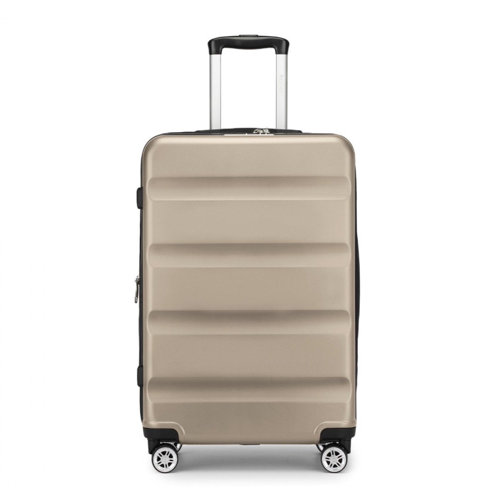 Kono Stylish Horizontal Engraved Hard Shell ABS+PC Cabin Suitcase with TSA Lock (KSK2482) - Gold
