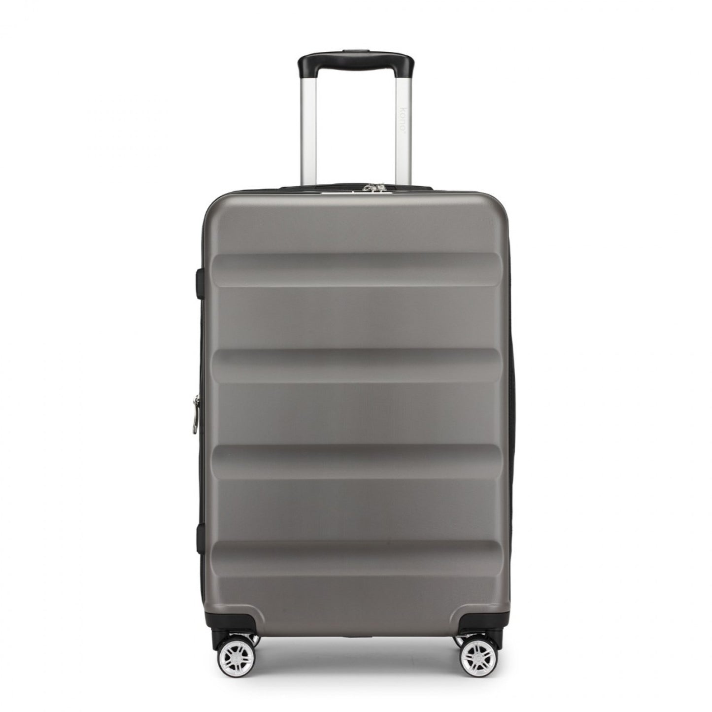 Kono Stylish Horizontal Engraved Hard Shell ABS+PC Cabin Suitcase with TSA Lock (KSK2482) - Grey