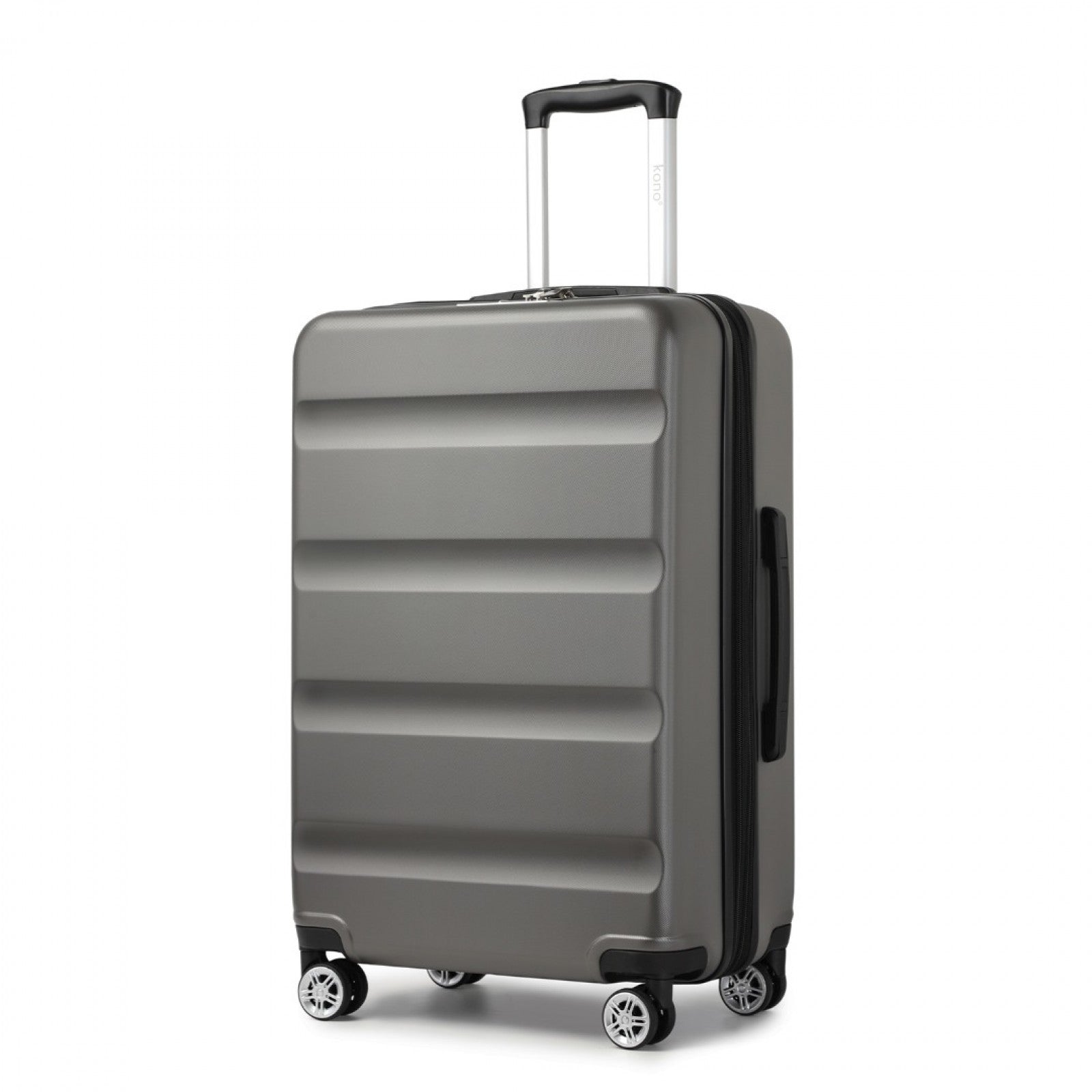 Kono 3-Piece Horizontal Engraved Hard Shell ABS+PC Suitcase with TSA Lock (KSK2482) - Grey