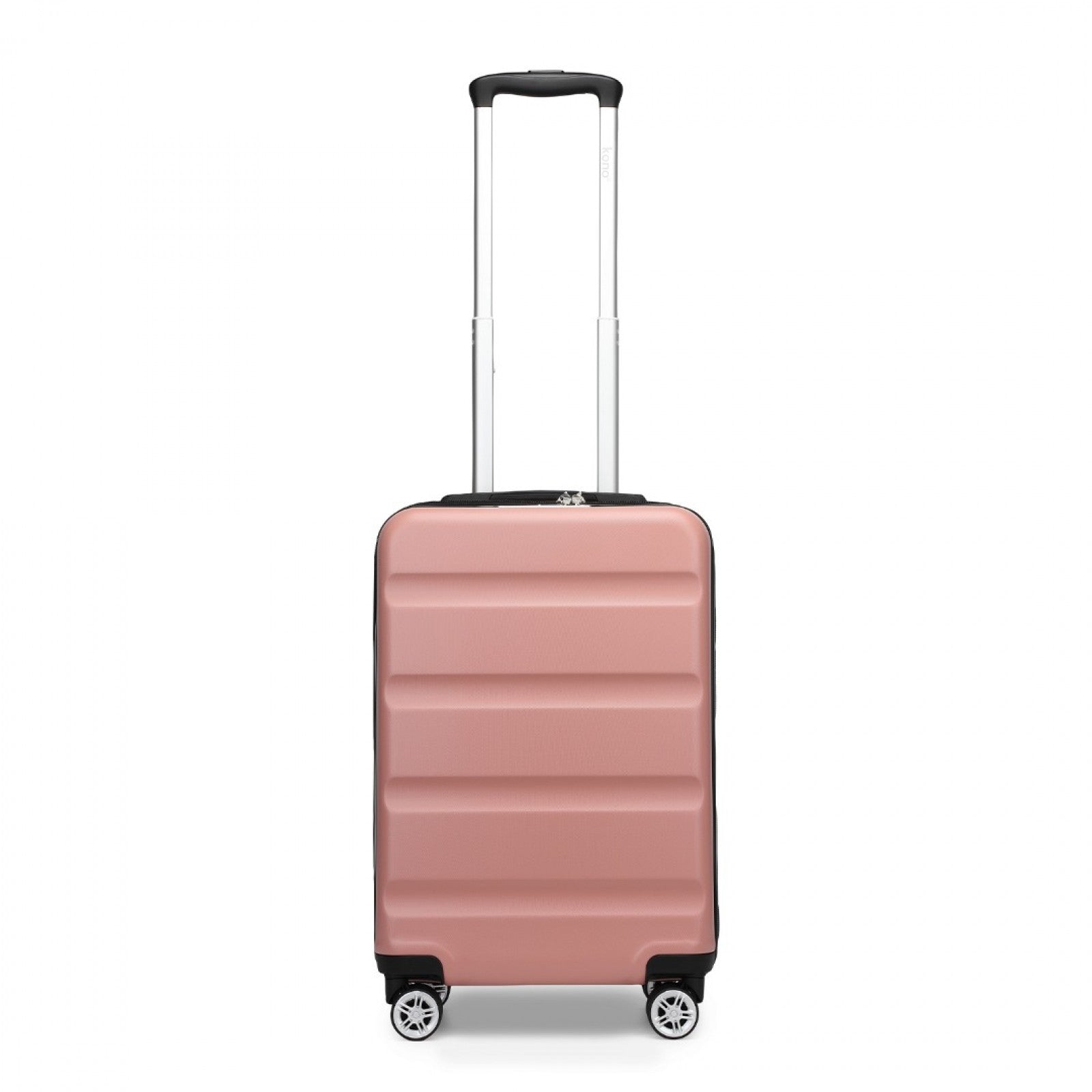 Kono Stylish Horizontal Engraved Hard Shell ABS+PC Cabin Suitcase with TSA Lock (KSK2482) - Nude